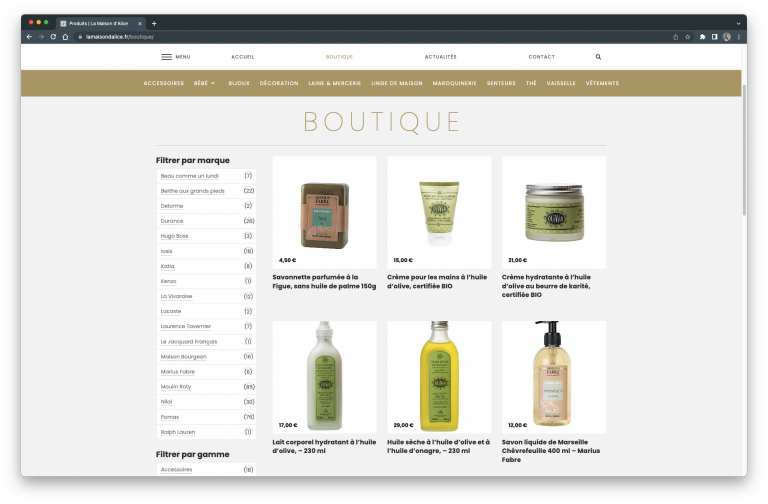 boutique,site vitrine