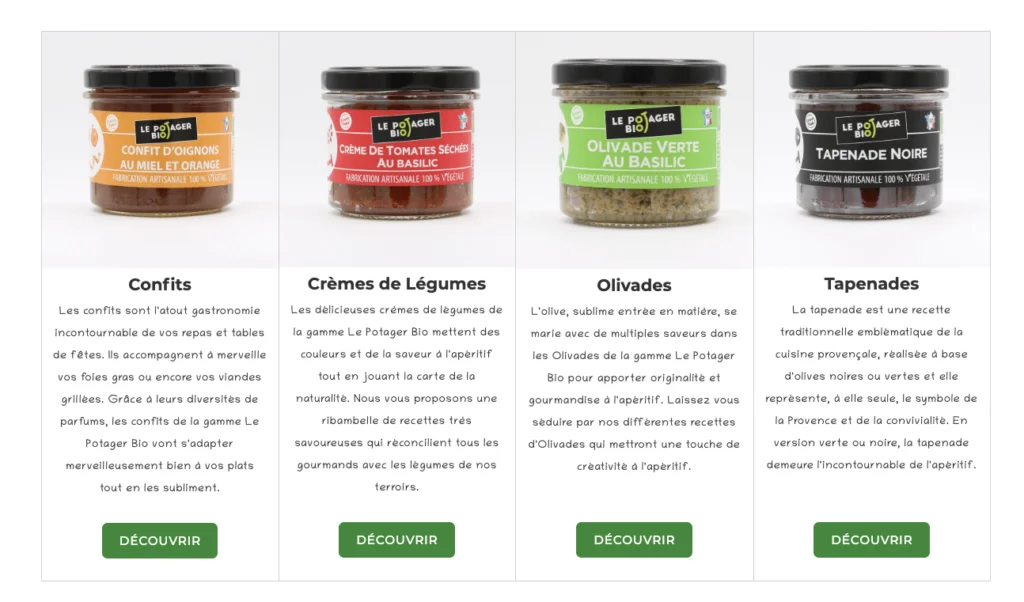 tapenade,le potager bio,site web,avignon,montpellier,marketing