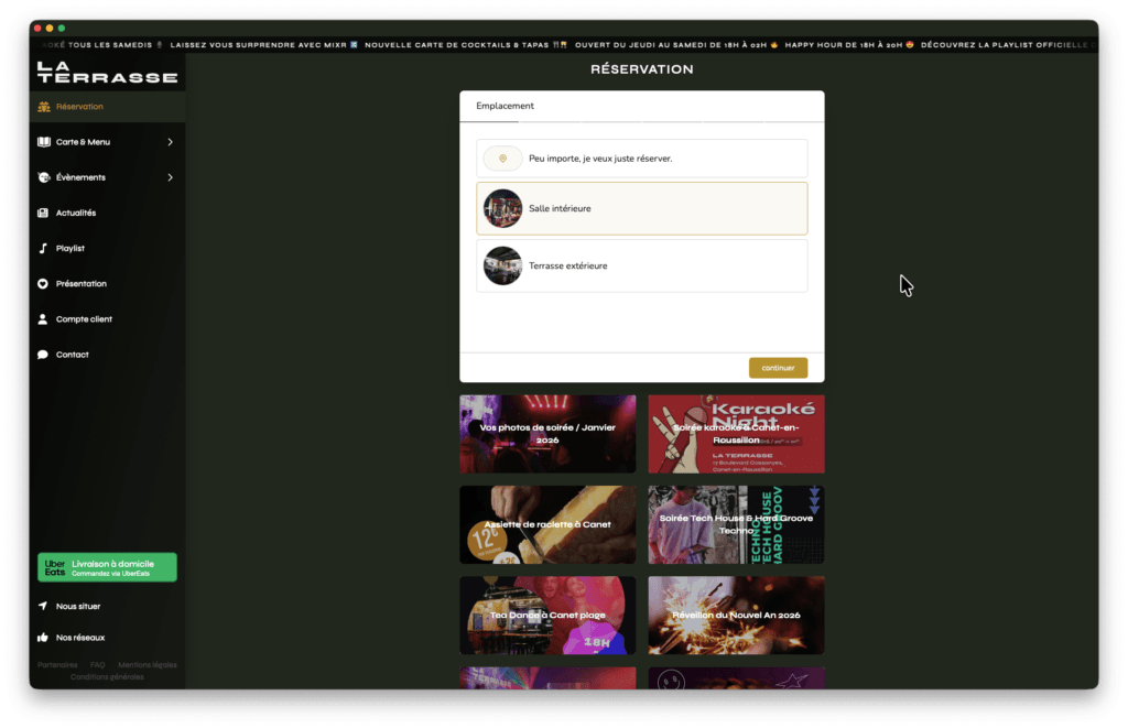 site internet bar restaurant 3